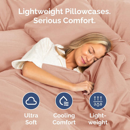 Queen Pillow Cases by [Brand Name] - Ultra Soft Hotel Quality Covers | Cozy, Wrinkle-Free, Fade Resistant - 2 Piece Set in Mauve
