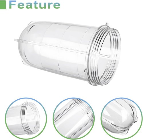 Magic Bullet 16OZ Replacement Blender Cups - 2 PCS Compatible with MB1001 Juicer Mixer