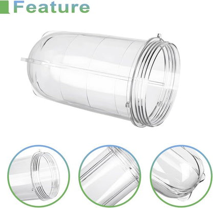Magic Bullet 16OZ Replacement Blender Cups - 2 PCS Compatible with MB1001 Juicer Mixer