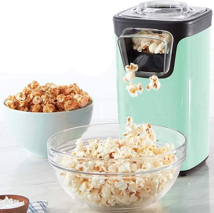 Dash Turbo Pop Popcorn Maker - Theater-Style Popcorn Machine with Measuring Cup & Butter Tray - Aqua, 8 Cups