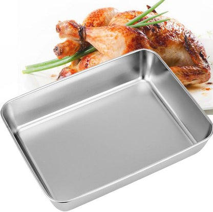 Heavy Duty Stainless Steel Baking Sheet by [Brand Name] - Superior Mirror Finish | Dishwasher Safe, 9.65 x 11.8 x 2.36 Inches