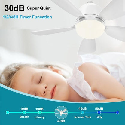 2Pack Socket Fan Light, Ceiling Fans with Lights and Remote, E26 Screw in Light Socket Ceiling Fan Light Bulb, Dimmable Lower Powerful Airflow Quiet LED Fan Lights for Bedroom Living Room Kitchen