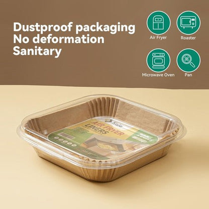 Koja Disposable Parchment Air Fryer Liners - 200 Pcs Non-Stick 8 Inch Baking Paper for Easy Clean