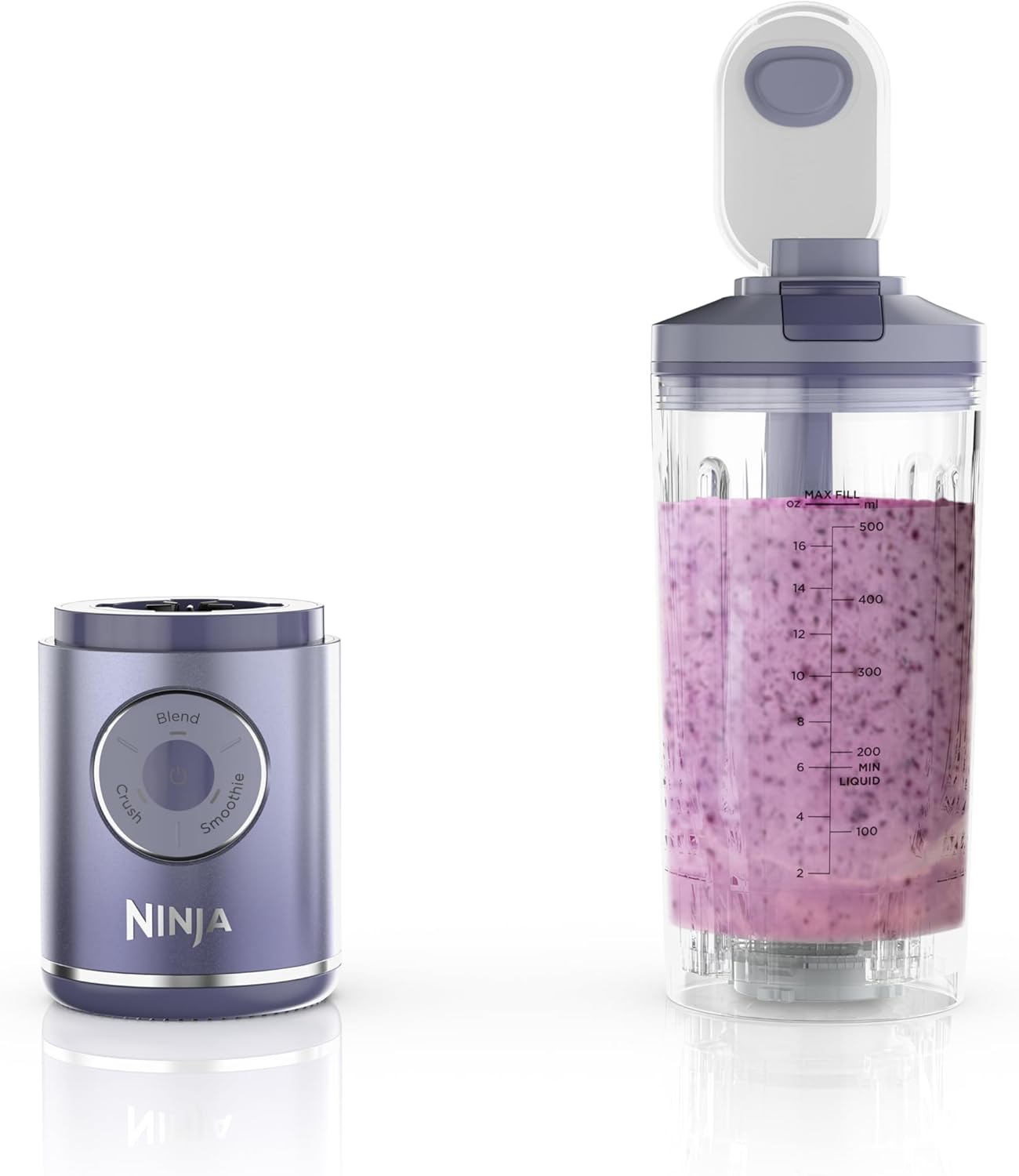 Ninja BC251LD Blast Max Cordless Blender - Smoothies, Ice Crush, 22 oz Twist & Go Vessel, Lavender - Certified Refurbished
