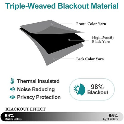 ChrisDowa Blackout Curtains 70 inches Wide for Bedroom - 2 Panels Set Extra Wide Grommet Thermal Insulated Room Darkening Curtains for Living Room (Grey, 70 x 63 Inch)