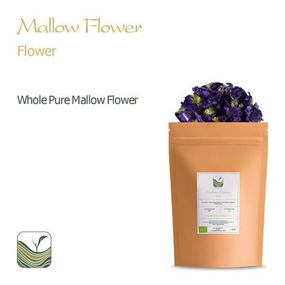 Mallow Blue Flower Tea Blossom - Malva Sylvestris Malva Herb Tisane