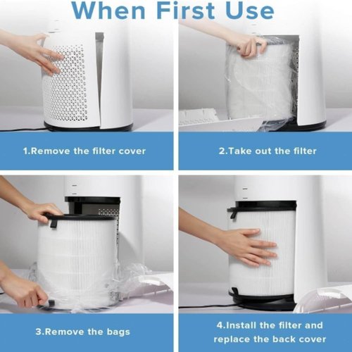 LEVOIT LV-H133 Air Purifier Filter - High-Efficiency Activated Carbon for Smoke & Odor Removal | 1 Pack, White