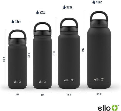 Ello Cooper Twist 32oz Stainless Steel Water Bottle - Leak Proof, Double Walled, Vacuum Insulated | Bubblegum Pink