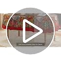 Christmas Tablecloth 90x90 Inch Round Red Cartoon Gingerbread Stars Washable Party Decor