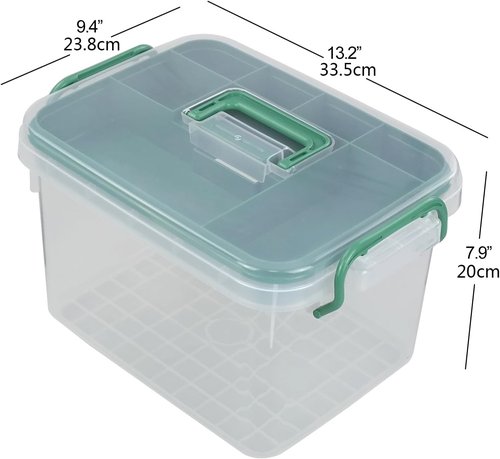 Family First Aid Box - Clear Storage Container for Organizing Medications | 1-Pack