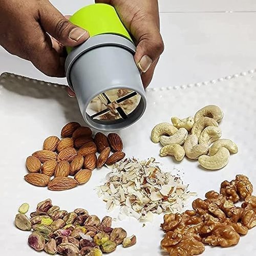 Dry Fruit and Nut Cutter Slicer, fine Cup Slicer Kitchen Gadget for Dry Fruit Chopper, Badam kaaju Walnut Pista Cutter Chopper Machine Hand Nuts Chopper for Kitchen Items for Gift Home Gadgets
