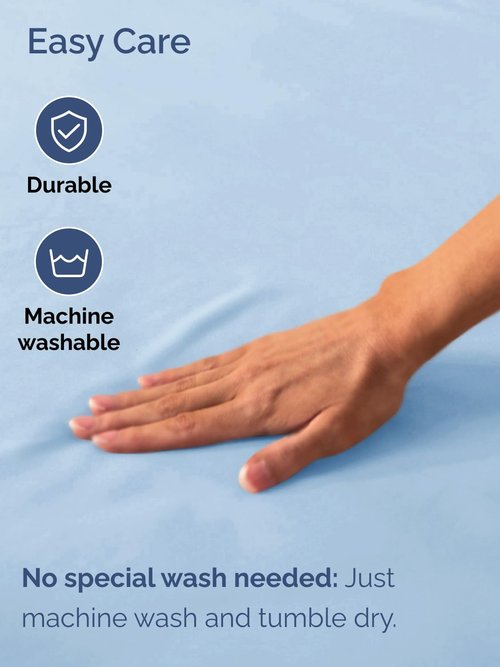 Extra Deep Split King Fitted Sheet - Hotel Luxury Single Fitted Sheet Only - Easily Fits 18 inch to 24 inch Mattress - Ultra Soft, Wrinkle Free w/Extra Deep Pockets - Breathable & Comfy - Light Blue