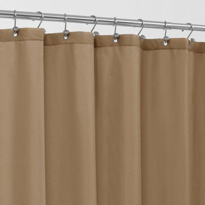 ALYVIA SPRING Stall Fabric Shower Curtain Liner Waterproof - Soft & Lightweight Small Shower Curtain with Magnets for Narrow Stall Size, Machine Washable - 36x72, Coffee