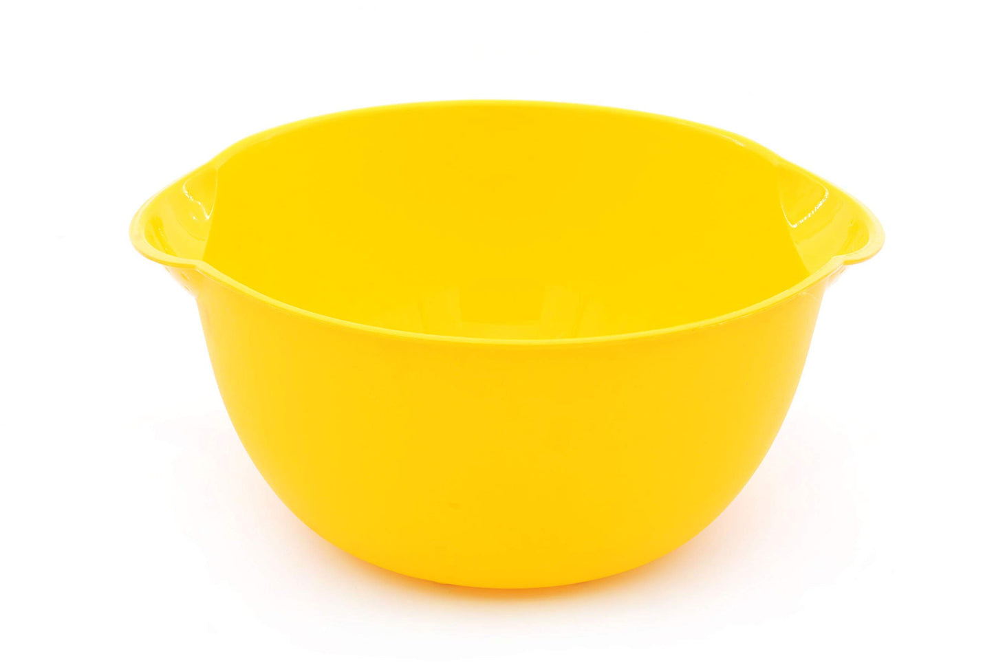 Mintra Home Mixing Bowl w/Colander (Large 4.5L, Yellow) - For Washing & Draining Fruits And Vegetables - Heavy Duty Plastic for Baking, Cooking Supplies - Dishwasher Safe