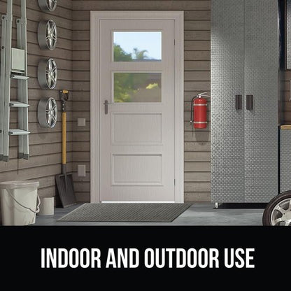 GORILLA GRIP® Ultra Absorbent Front Door Mat Outside Entrance, Traps Dirt and Moisture, HydroABSORB Indoor Outdoor Doormat Holds Up to 1.7 Cups Water, Stain and Fade Resistant Welcome Mat, 29x17, Grey