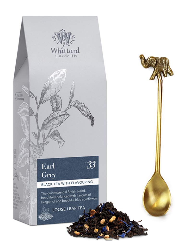 Whittard Earl Grey Loose Tea with a beautiful Handmade Tea Spoon. All carefully pack.