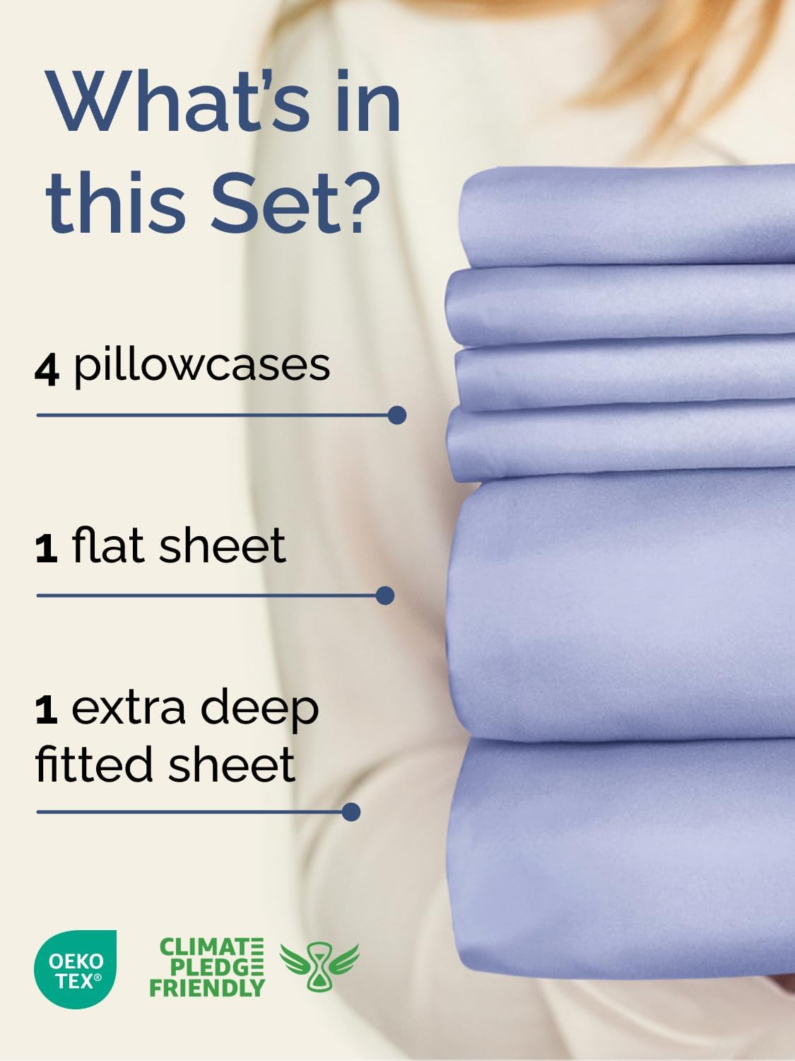 Skiennix Extra Deep Full Sheet Set - 6 Piece Breathable Cooling Sheets - Hotel Luxury Bedding - Soft Wrinkle-Free Lavender