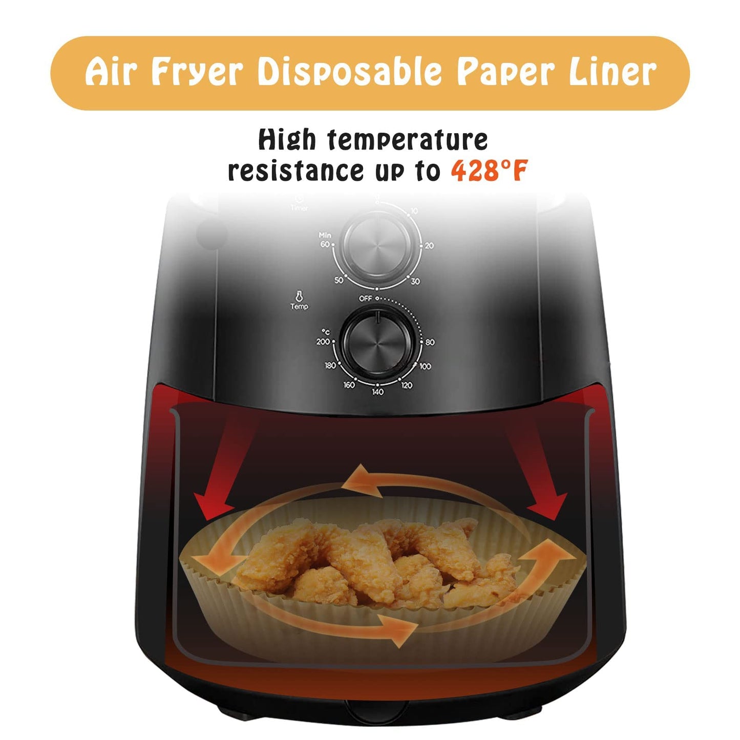 SIUDANGKA 200 Pcs Air Fryer Liners for Ninja Air Fryer, Disposable AirFryer Liners Parchment Paper Sheets Air Fryer Accessories Compatible with Ninja AF101 Air Fryer, Ninja AF150 Air Fryer XL