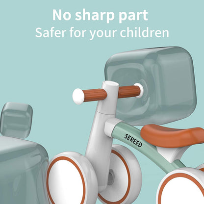 SEREED Baby Balance Bike - Safe 4-Wheel Design for 1 Year Olds | Perfect First Birthday Gift for Toddlers