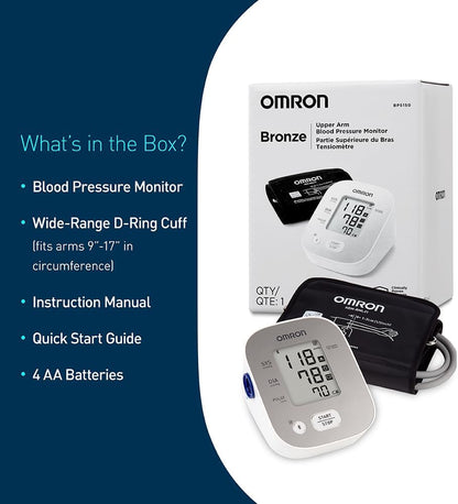 OMRON Blood Pressure Monitor - Clinically Validated Upper Arm Cuff for Home Use | Connect App Enabled