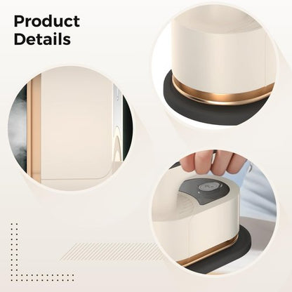 Handheld Clothes Steamer, Foldable Portable Garment Iron for Travel and Home, Fast Heat-Up, Compact Mini Steamer, ABS PET Metal, Wrinkle Removal for Shirts Dresses Suits