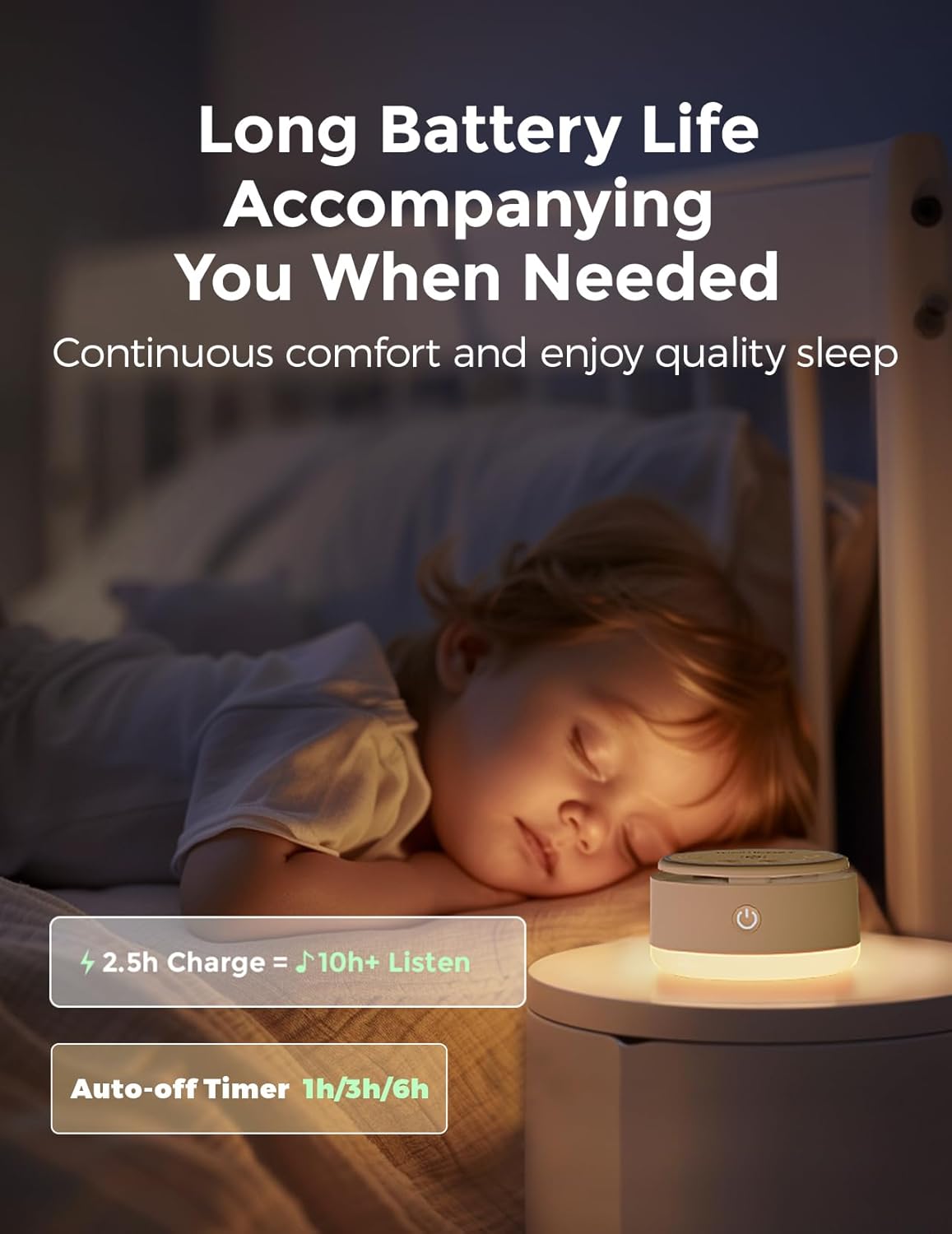 Momcozy Sound Machine - 20 Soothing Sounds with Touch Warm Light | Portable White Noise for Kids & Adults