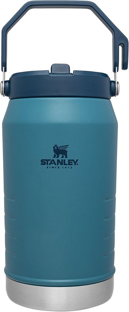 Stanley IceFlow Stainless Steel Water Jug - Vacuum Insulated, Leak-Resistant, 64 OZ | Lagoon Color