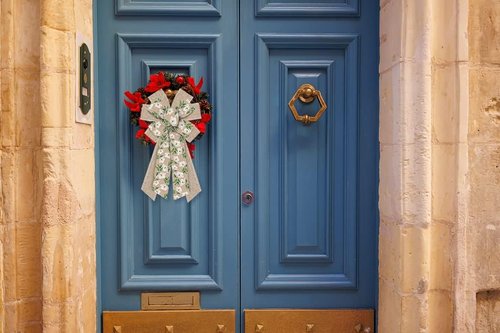 Hying Large Spring Bow - Burlap White Magnolia Flower Bow for Front Door | Perfect for Indoor & Outdoor Decor