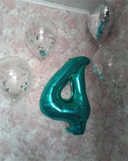 Teal Blue Number 3 Balloon - 40 Inch Birthday Decoration for Kids & Women’s Parties