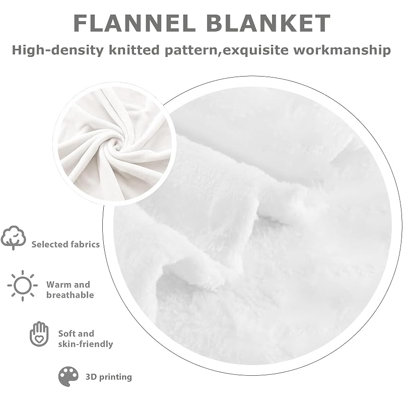 Penguin Plush Throw Blanket 50x60 Inch - Lightweight Soft Flannel with Headphones Design - Variation: Penguin25+50×60 Inch