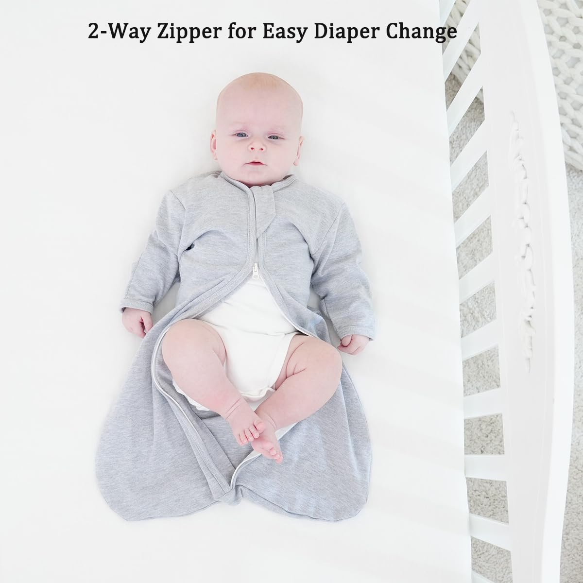 **Transition Swaddle | Baby Sleep Sack 0-3 Months - Arms Up Design with Mitten Cuffs, 2-Pack, 100% Cotton**