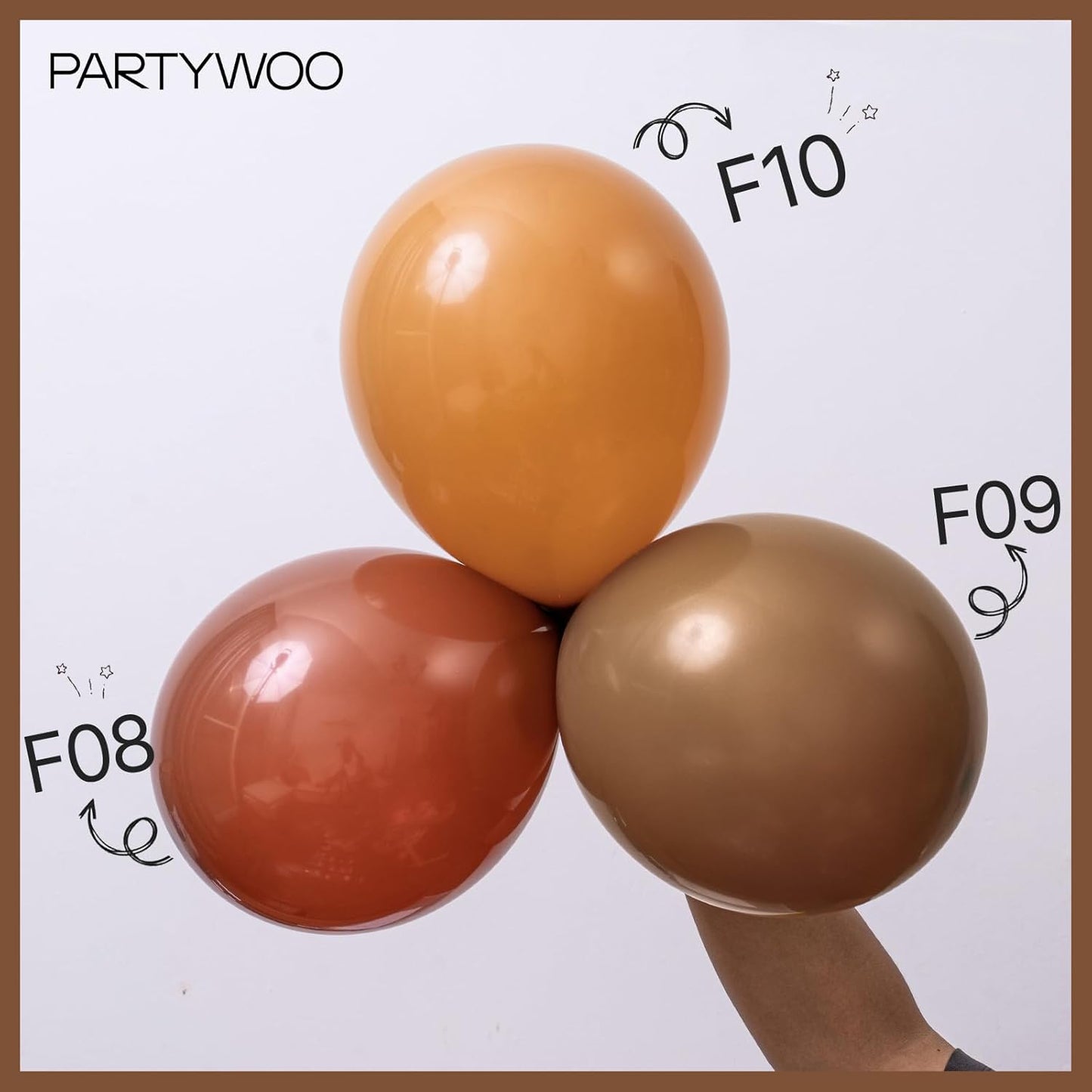 PartyWoo Light Brown Balloons - 50 Pcs 12 Inch Caramel Tan Boho Decor for Graduation & Baby Showers