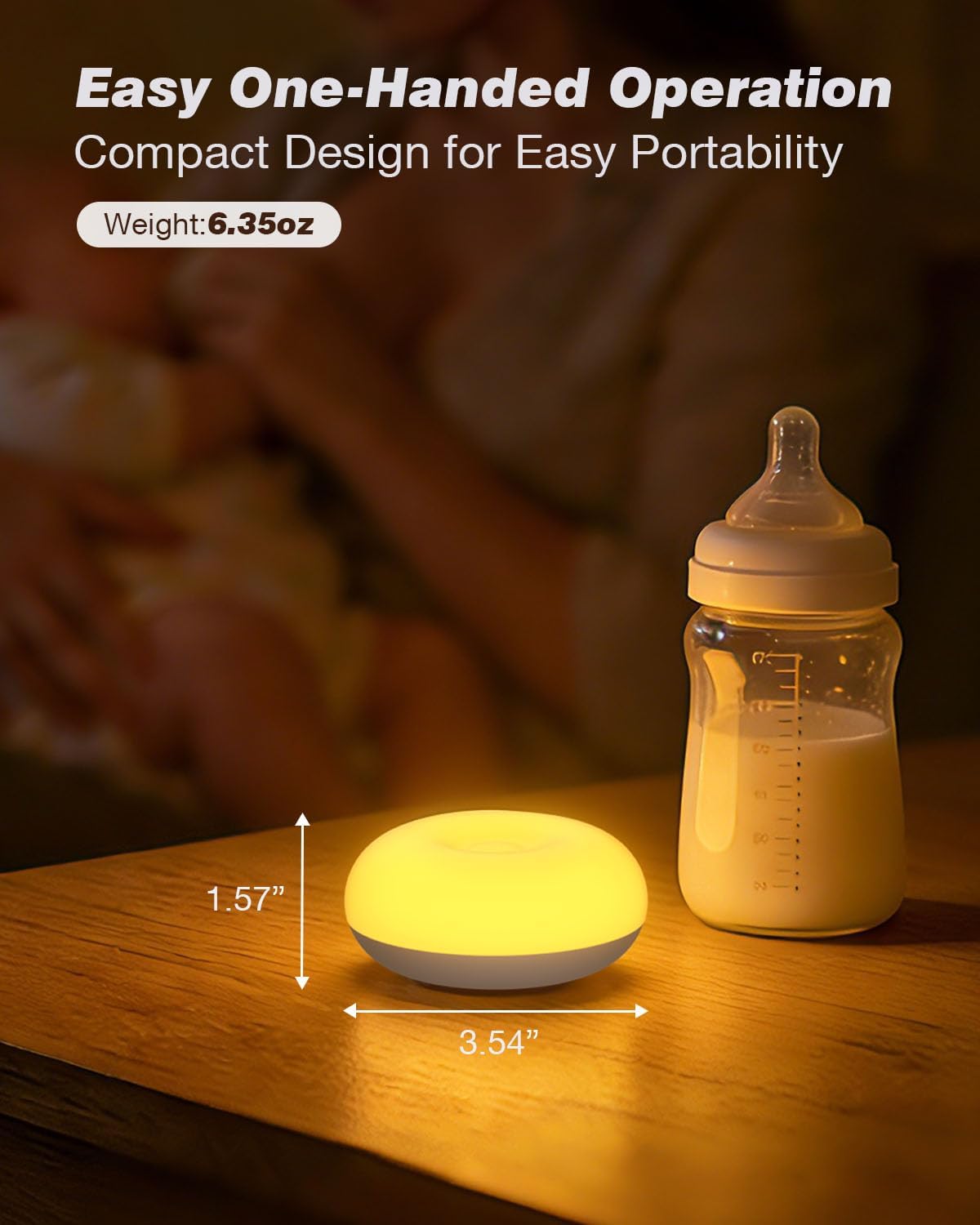 Skiennix Baby Night Light - Soft BPA-Free Egg Design with Dimming | Rechargeable & Portable for Nursery