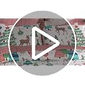 Euro Sham Set of 2 - 26x26in Tree Festival Red & White Stripe - Tie Closure - Polyester - Variations