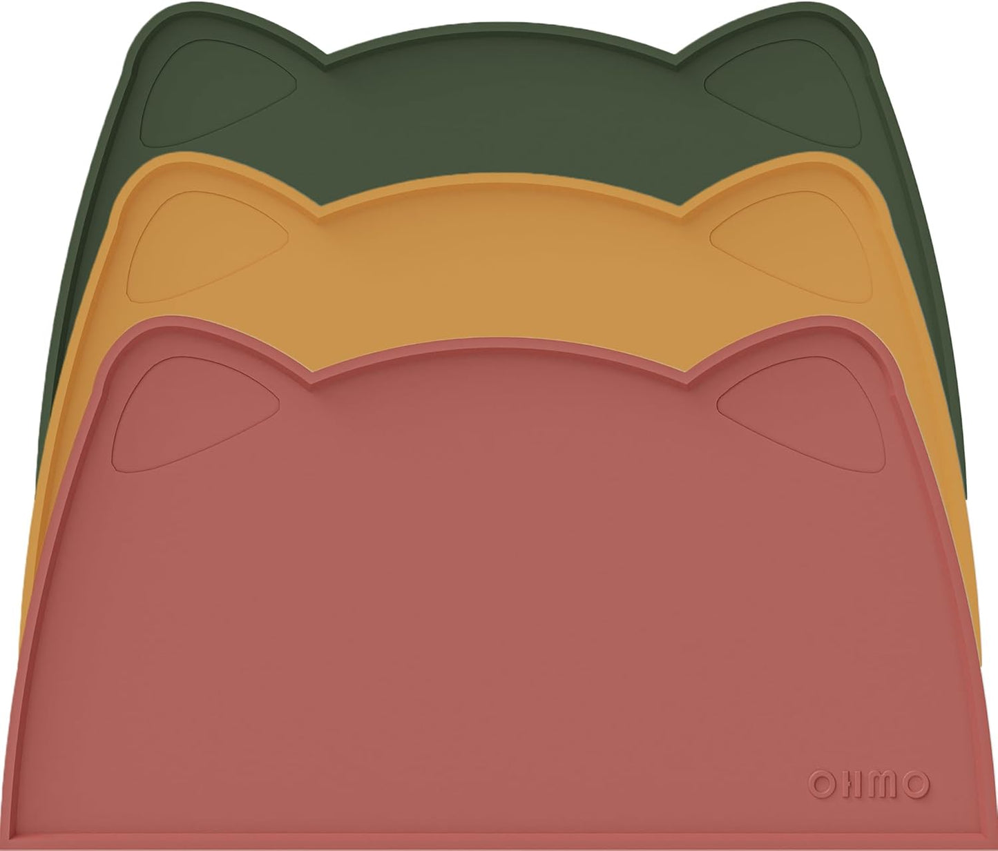 OHMO - Silicone Cat Food Mat | Non-Skid Waterproof Pet Feeding Tray - Easy to Clean (Erythrinus, 18" x 9.8")