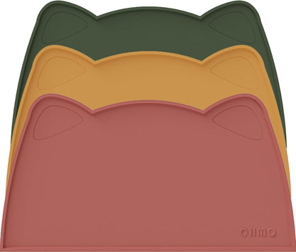OHMO - Silicone Cat Food Mat | Non-Skid Waterproof Pet Feeding Tray - Easy to Clean (Erythrinus, 18" x 9.8")