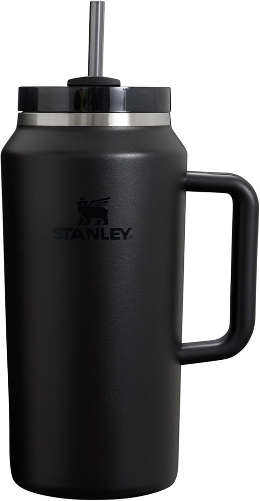 Stanley Quencher H2.0 Tumbler - 64 oz Insulated Stainless Steel Cup with Handle & Straw | BPA-Free Black