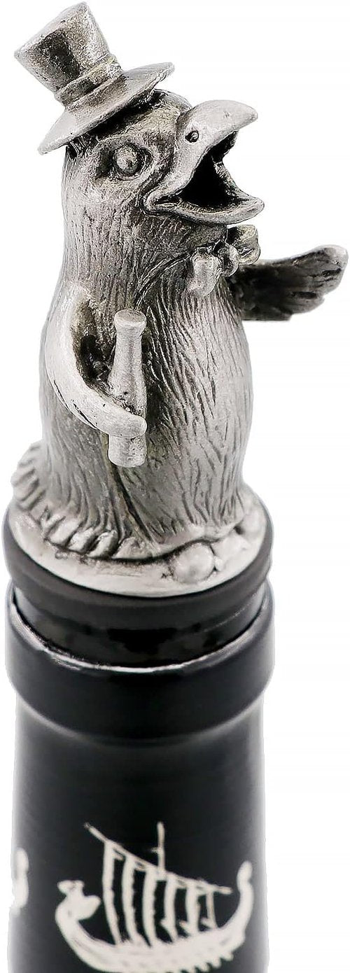 Animal Wine Aerator & Liquor Pourer for Bar,Home and Party Wine Pourer Aerator Festival Gift (Penguin Silver Gray)