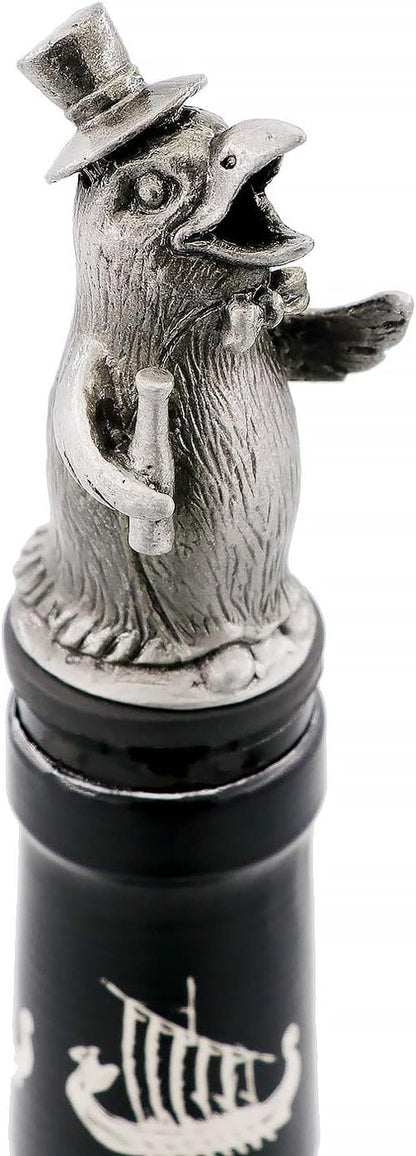Animal Wine Aerator & Liquor Pourer for Bar,Home and Party Wine Pourer Aerator Festival Gift (Penguin Silver Gray)
