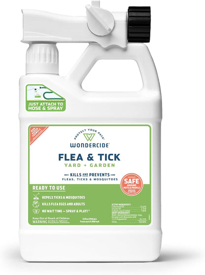 Wondercide - Natural Flea, Tick & Mosquito Yard Spray - Safe for Pets & Kids - 32 oz