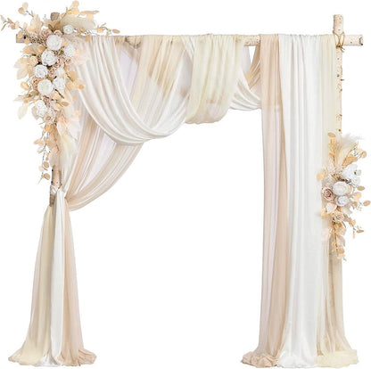 Skiennix Chiffon Wedding Arch Draping Fabric - Baby Blue Sheer 29 in x 20 ft for Bridal Events | Elegant Backdrop Decor
