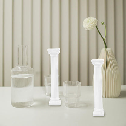 Roman Column Decorating Set - White Mini Columns for Home Décor & Photography Props | Nordic Classic Design