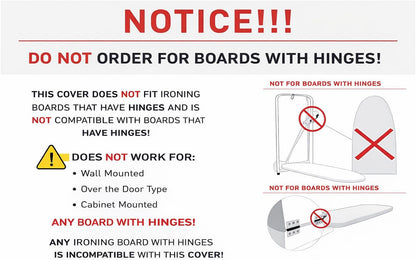 TIVIT Ironing Board Cover - 12 x 42” | Made in Italy, Heat-Reflective Alumitek PRO, Thick 4-Layer Padding, Scorch & Stain Resistant
