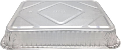 PACTOGO Disposable Aluminum Foil Cake Pans with Dome Lids - 13" x 9" x 2" | 108 Oz for Baking & Storing (12 Sets)