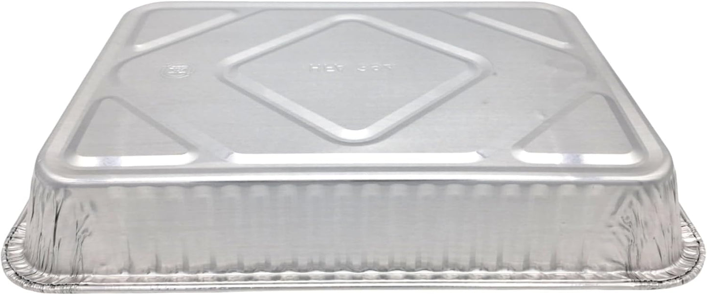 PACTOGO Disposable Aluminum Foil Cake Pans - 13" x 9" x 2" | Perfect for Baking & Storing (Pack of 12)