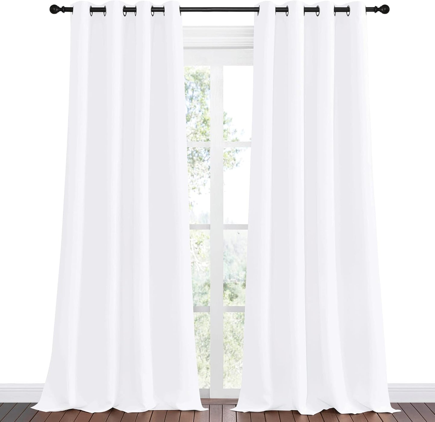 NICETOWN Blackout Curtains - Sea Teal Thermal Insulated Drapes for Kids Room | Set of 2, 55 x 108 Inch