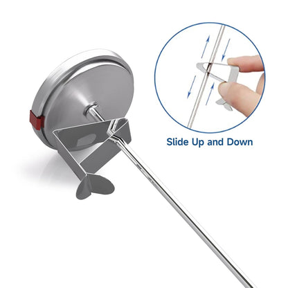 Skiennix Candy Thermometer - 2 Inch Large Dial & 9 Inch Stainless Steel Probe | Perfect for Frying, Desserts, and BBQ