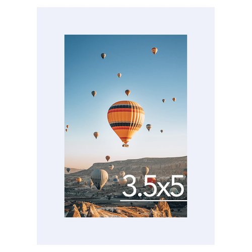 JCJMY 3.5x5 Picture Frame White for Wall or Tabletop, 3.5 x 5 Wall Gallery Poster Photo Frame with Shatter Resistant Plexiglass, White