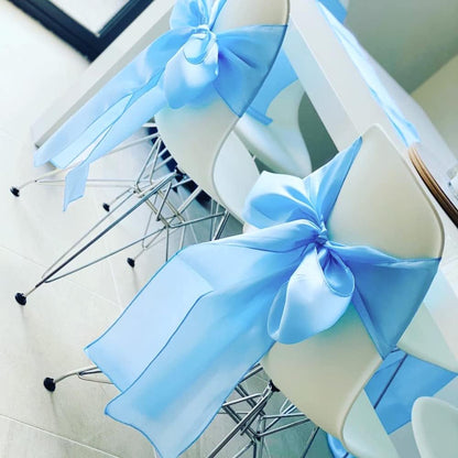 Wedding Satin Gold Chair Sashes by [Brand Name] - Elegant 7x108 Inch Fitted Ribbons for Parties & Events | 50 Pack