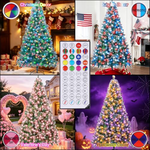 6 FT Pre-Lit Artificial Christmas Tree with 250 LED Smart RGB Lights - App & Remote Control